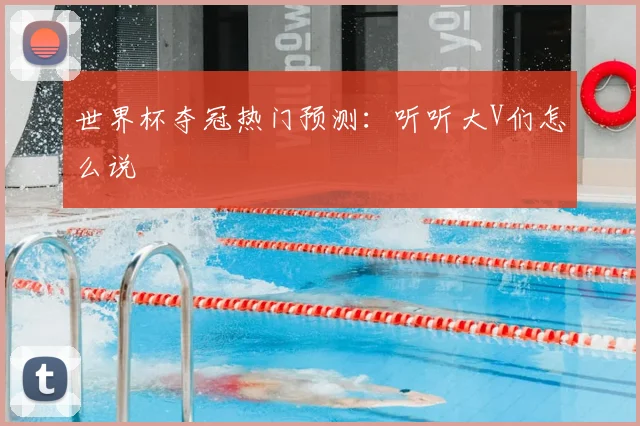 世界杯夺冠热门预测：听听大V们怎么说